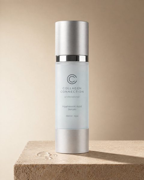 Hyaluronic Acid Back Bar, 350 ml professional pump bottle with a drop of gel