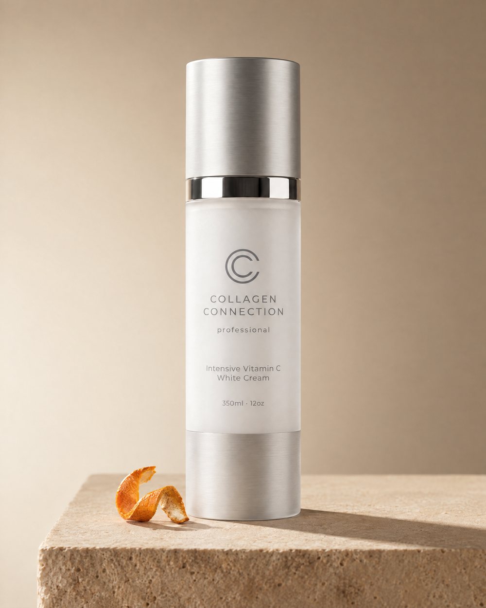 Vitamin C Back Bar, 350 ml professional pump bottle with a curl of orange peel